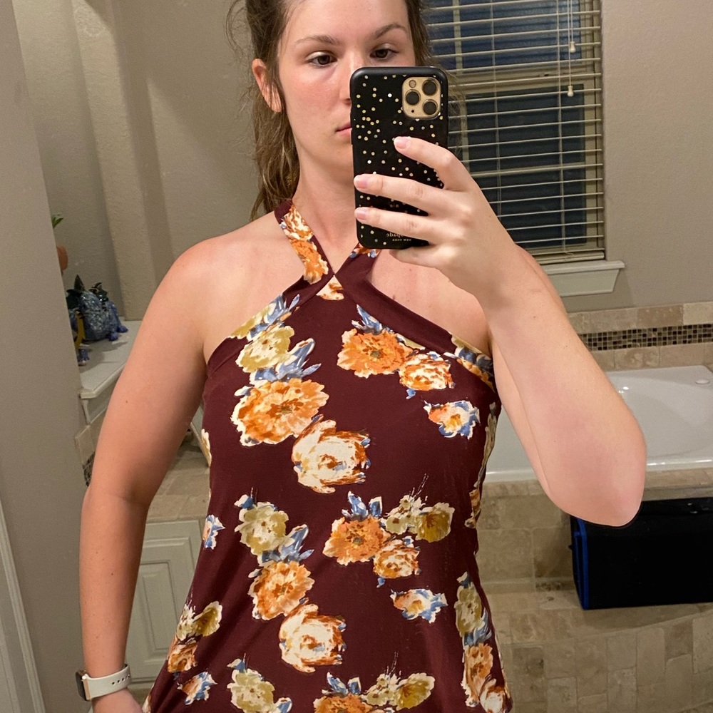 Floral Criss Cross Tank
